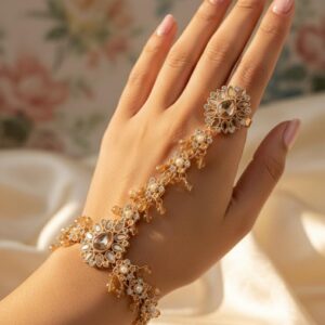 Bold and chunky heavy anja statement jewelry with high-shine finish Nur-e-Niqab