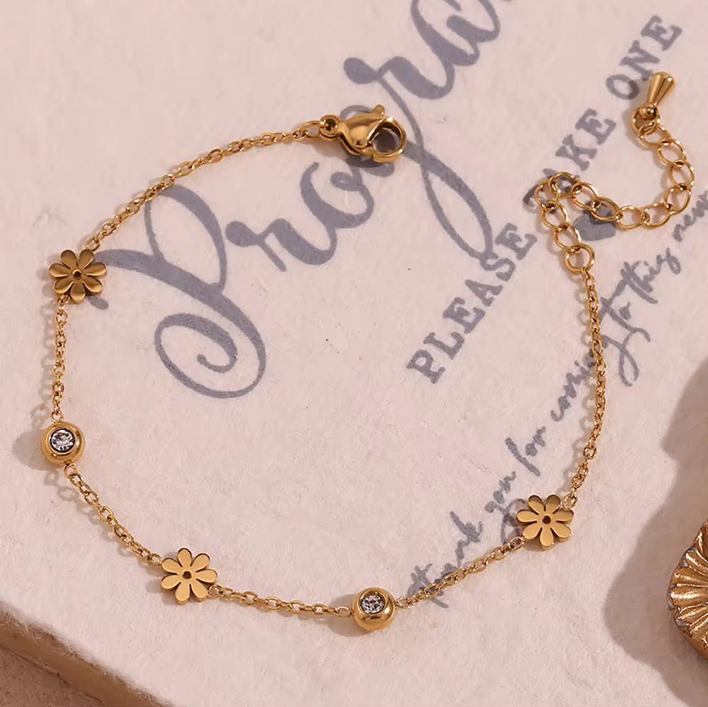 Stainless Steel Flower Bracelet - Image 2