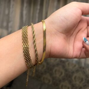 Timeless Trio bracelets set anti-tarnish waterproof stainless steel jewelry Nur-e-Niqab