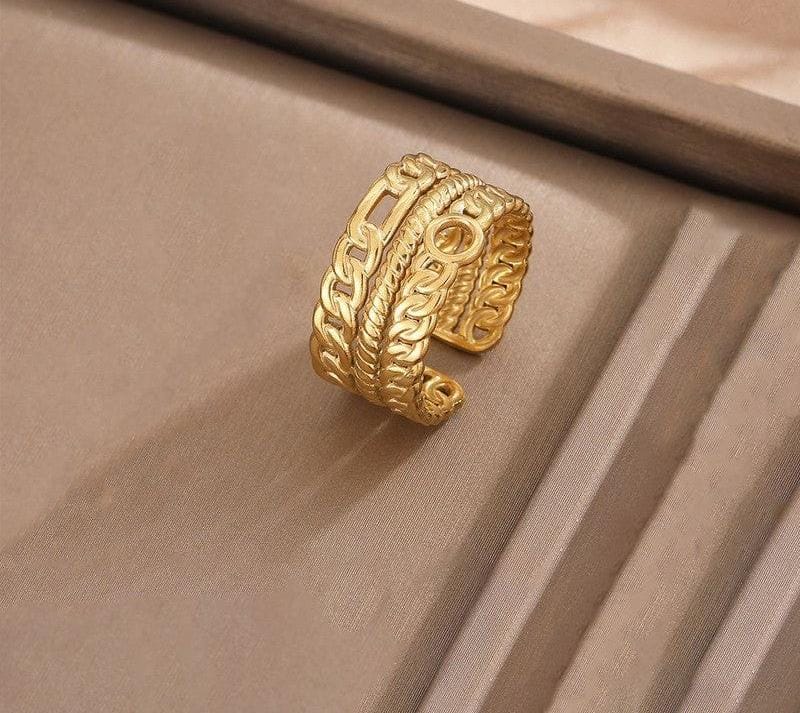 Sleek and minimalist stainless steel adjustable ring anti-tarnish and waterproof Nur-e-Niqab