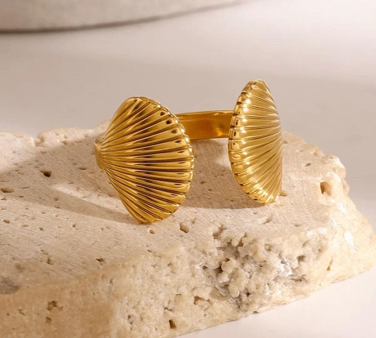 Unique and dainty adjustable snail ring nature-inspired design Nur-e-Niqab