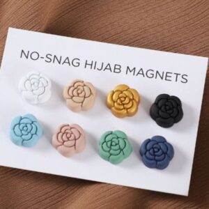 Nur-e-Niqab Hijab Magnets Flower design no-snag pins